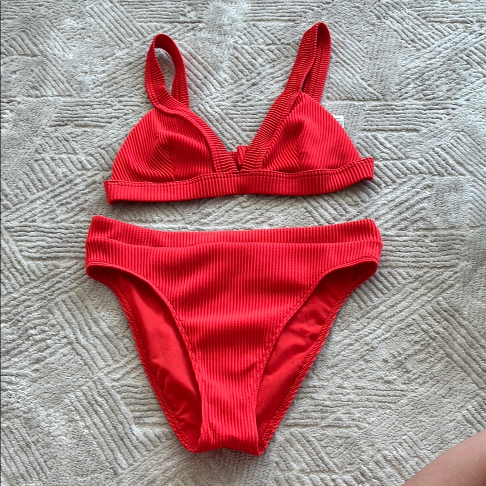 Hollister Vibrant Red Bikini Set